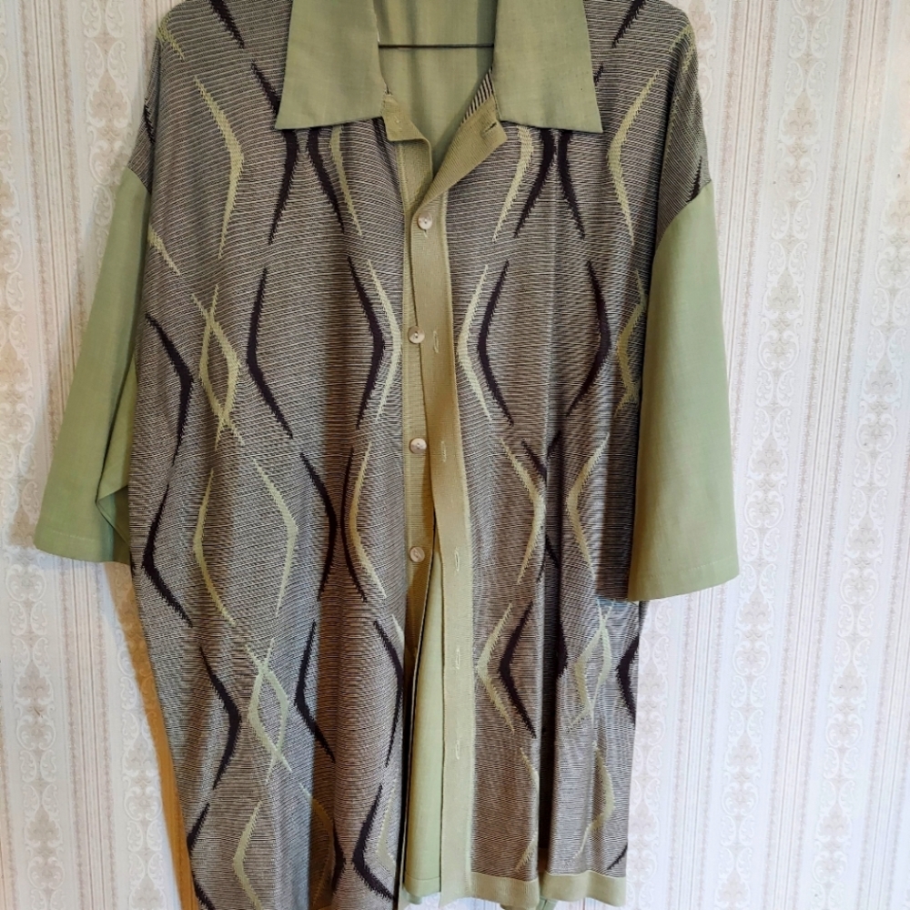 Polo green and brown 3 button shirt big and tall